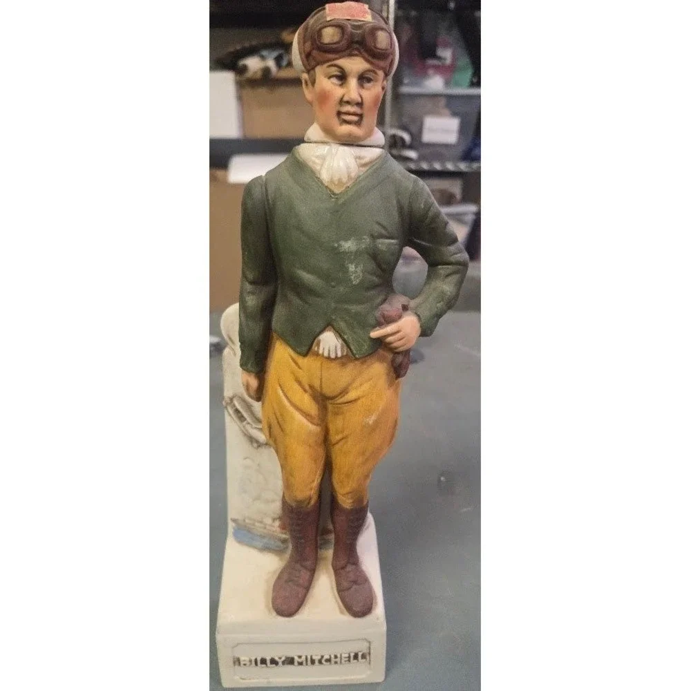 Grenadier Spirits Billy Mitchell Aviator Decanter Vintage Porcelain Figurine